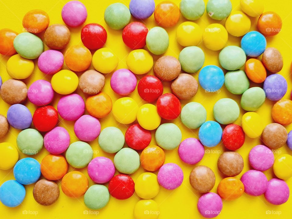 background with colorful candies