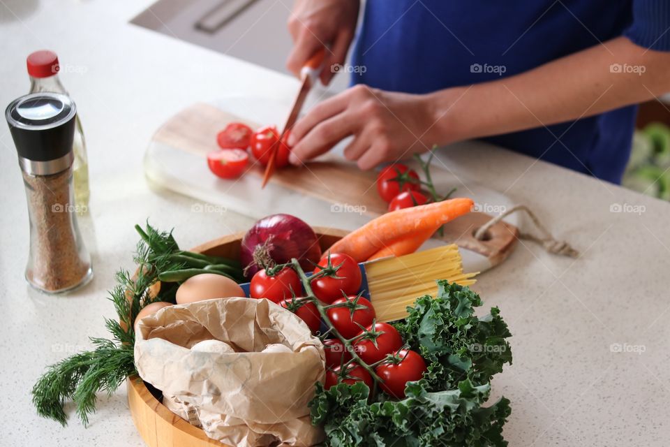 Ingredients for cooking dinner 