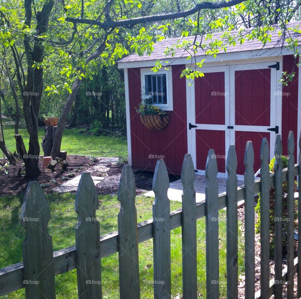 Red and White Shed