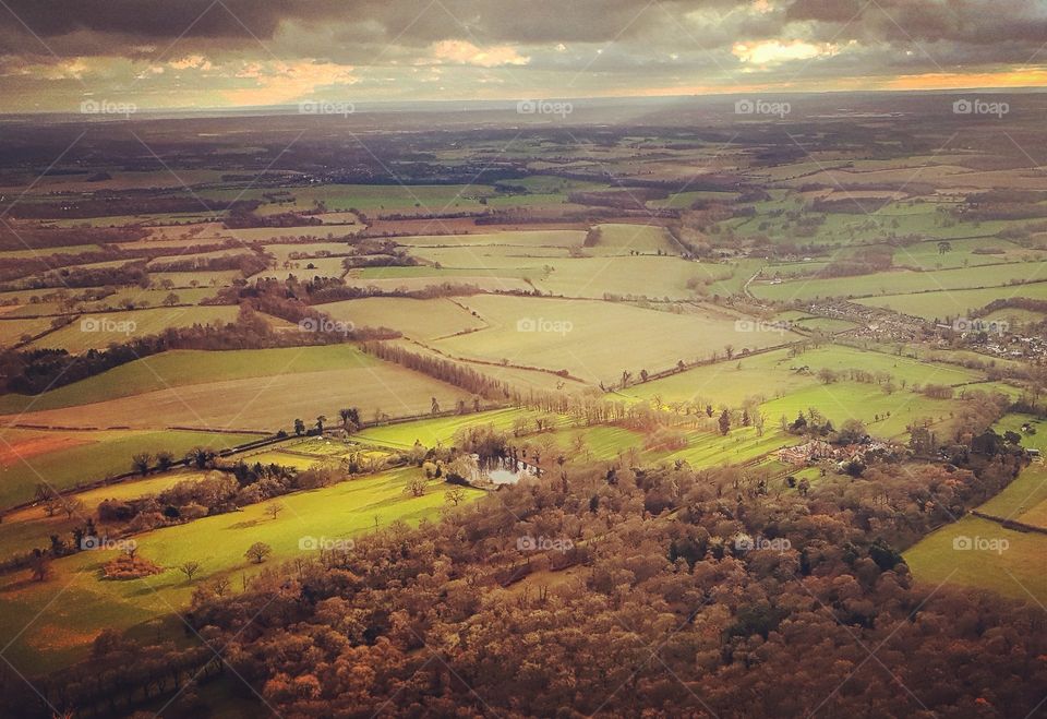 #london #view #sky #nature #colours #fields #luton #airplane #clouds
