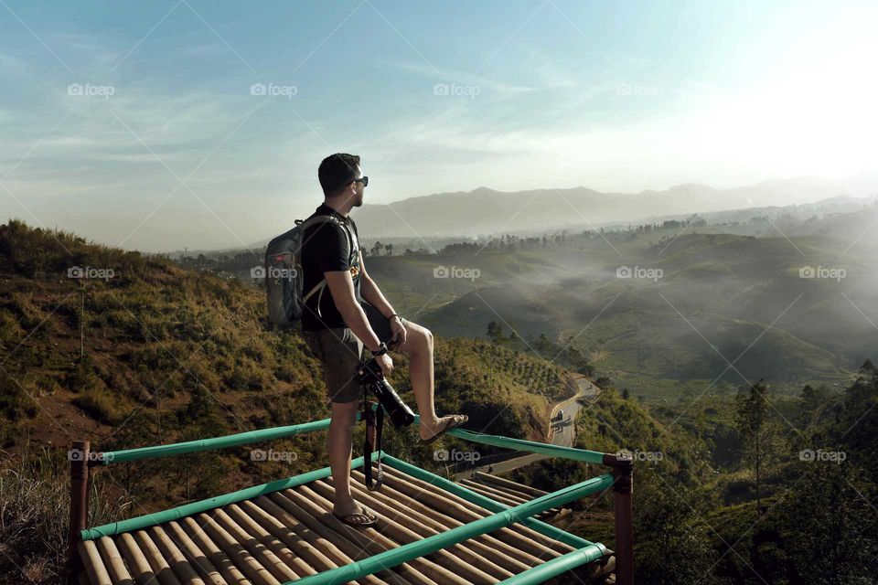 The Top View Landscape of Cukul Tea Garden