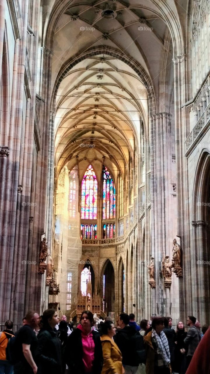 Historical St Vitus Cathedral in Prague