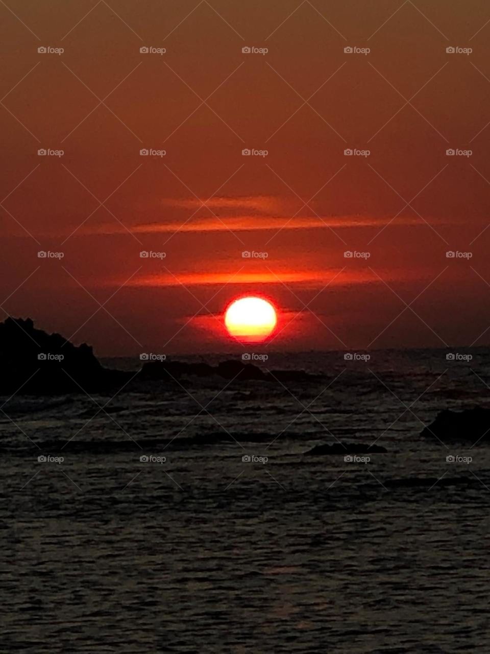 beautiful sunset and multicolor