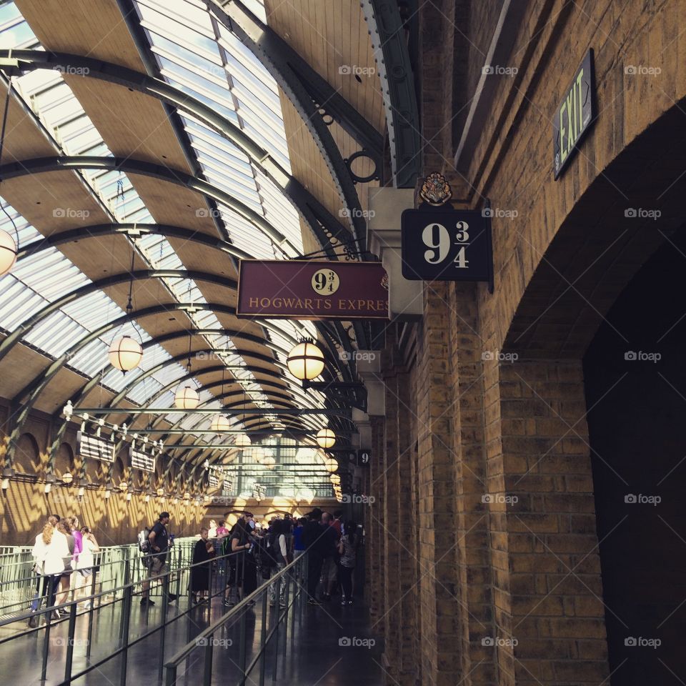 Platform 9 3/4. Platform 9 3/4 waiting for Hogwarts Express