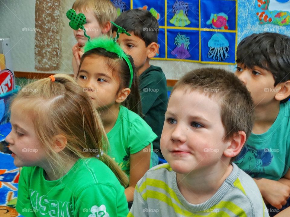 Children On Saint Patrick's Day
