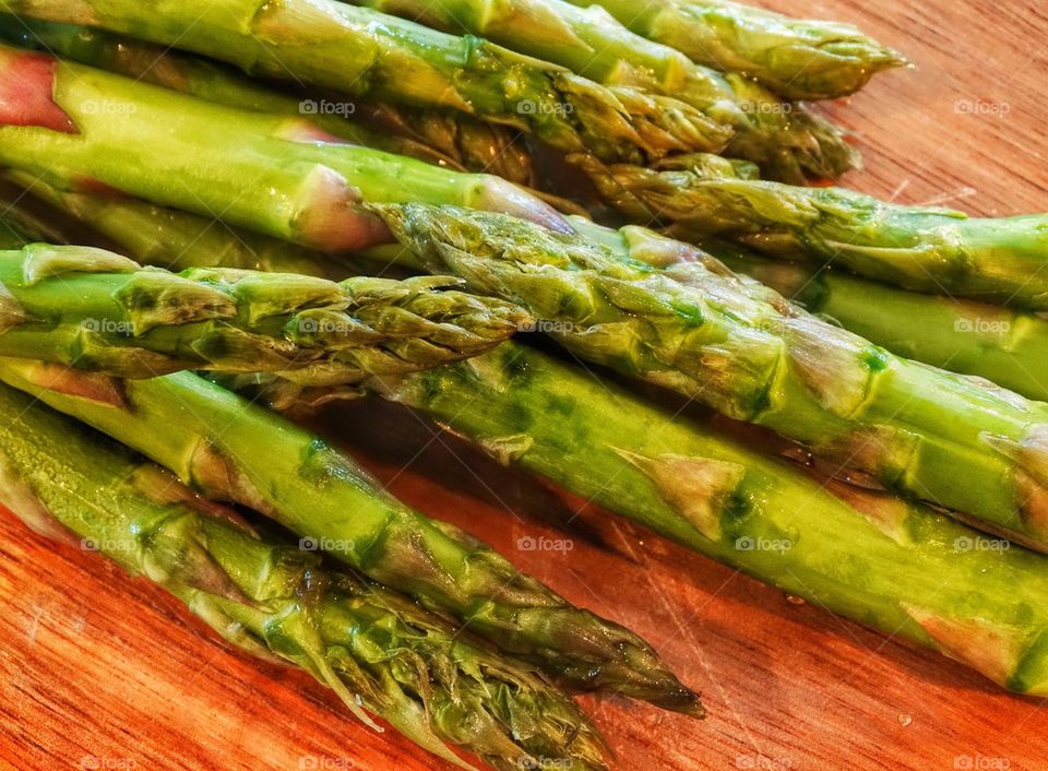 Broiled Asparagus. Green Vegetables
