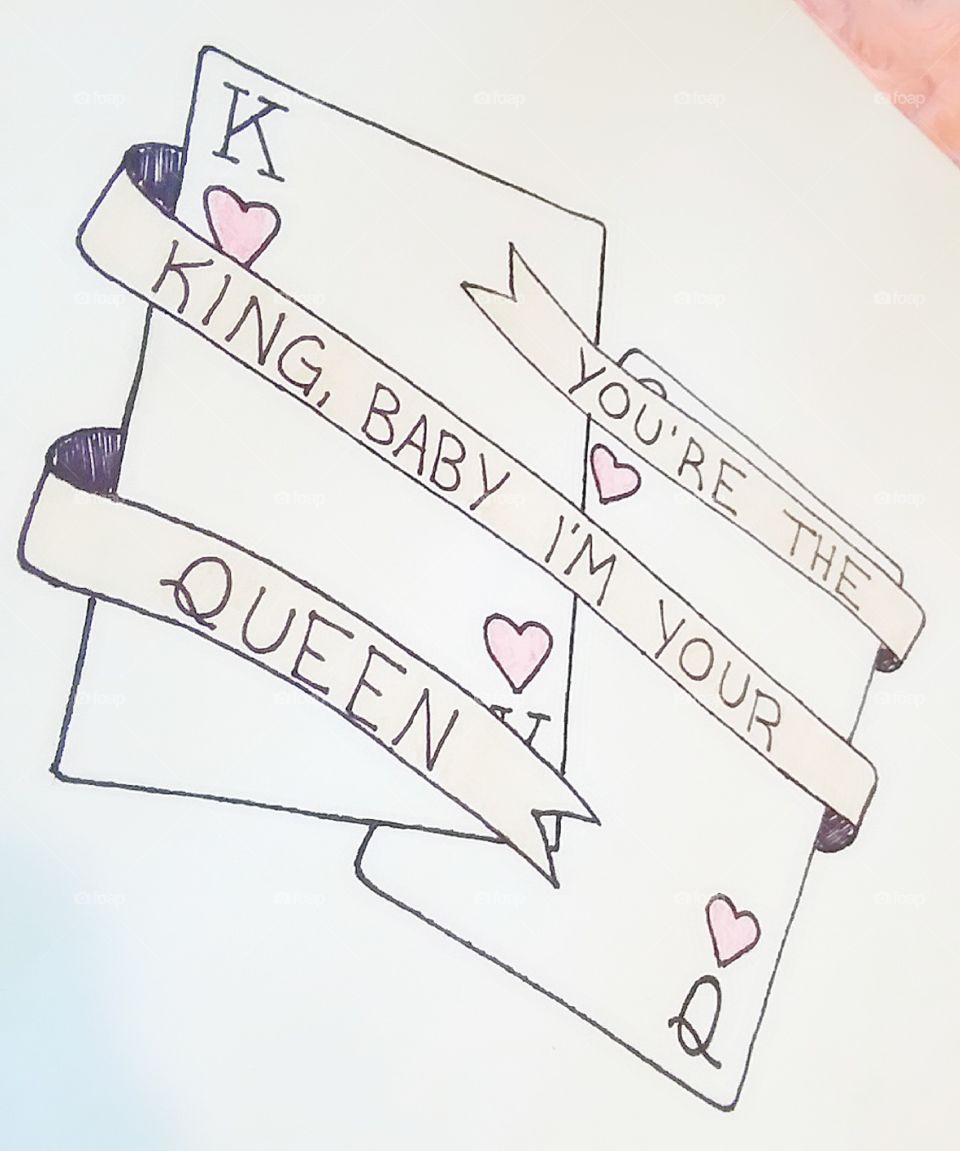 a beautiful hand drawn sketch. a personal gesture of love and sentiment for a significant other