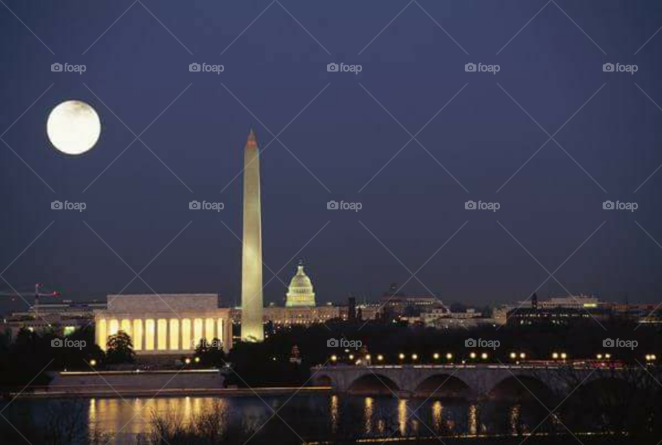 DC in the light of the moon.