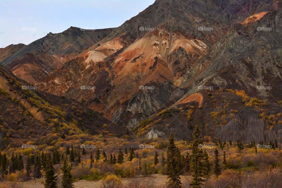 Alaskan fall mountains