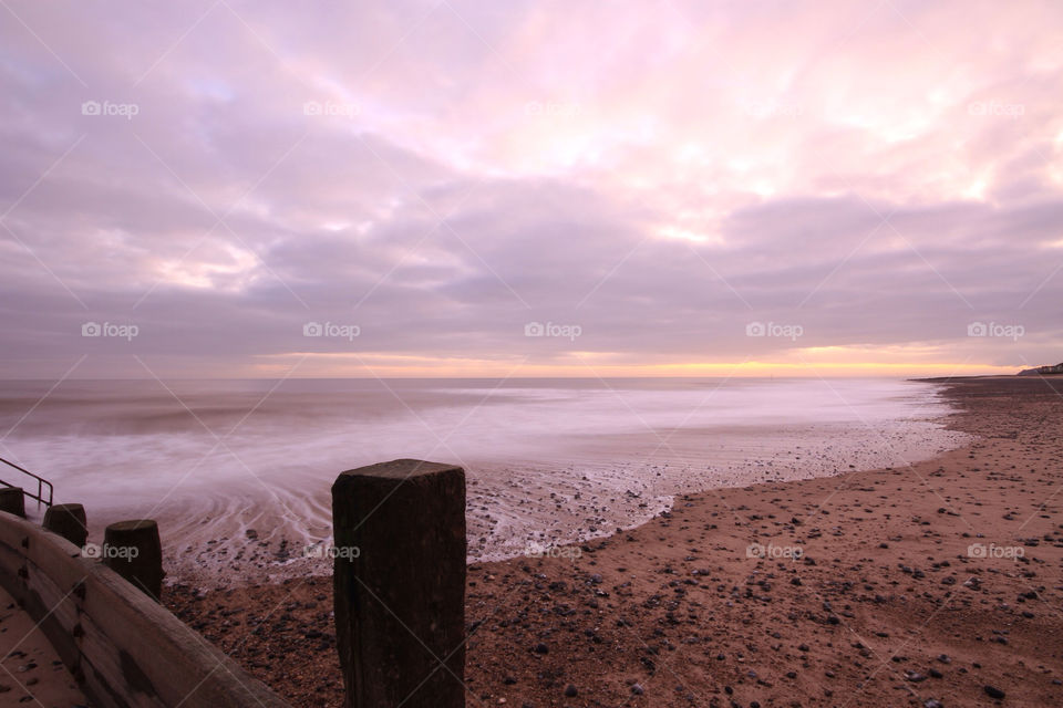 beach sunrise waves norfolk by FrankTheDog