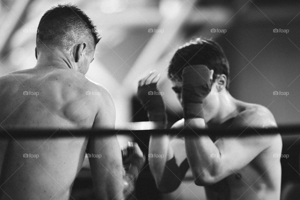 boxing session.  great athletes.  Amazing fitness