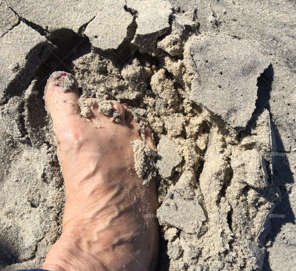 Sandy between my toes