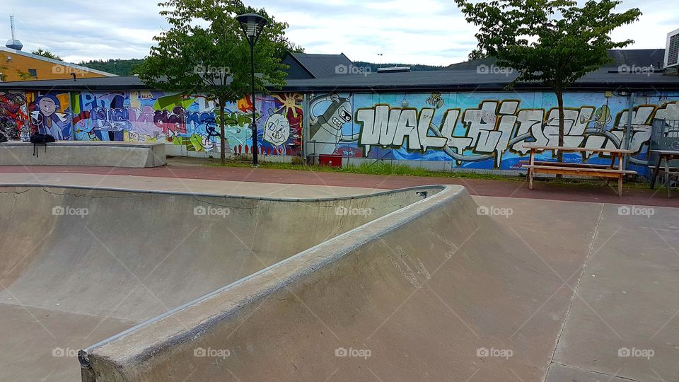 Graffiti at the skate park.