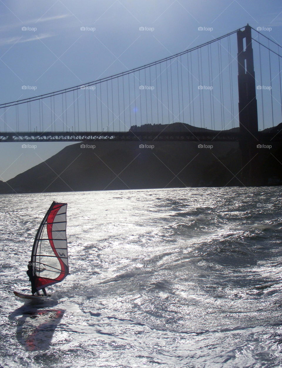Red windsurfer