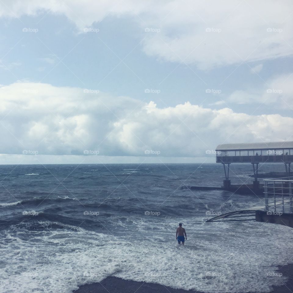 Storm at the sea 