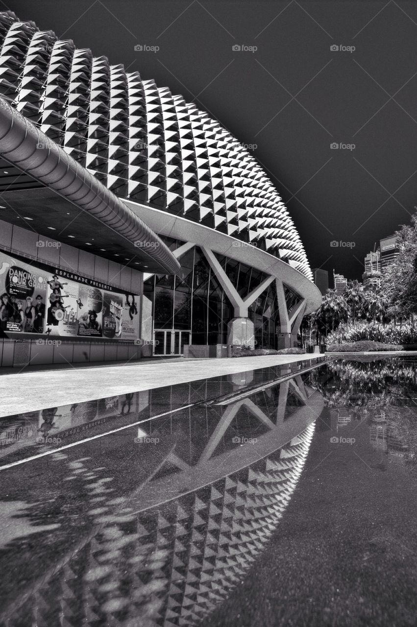 Black and white esplanade 