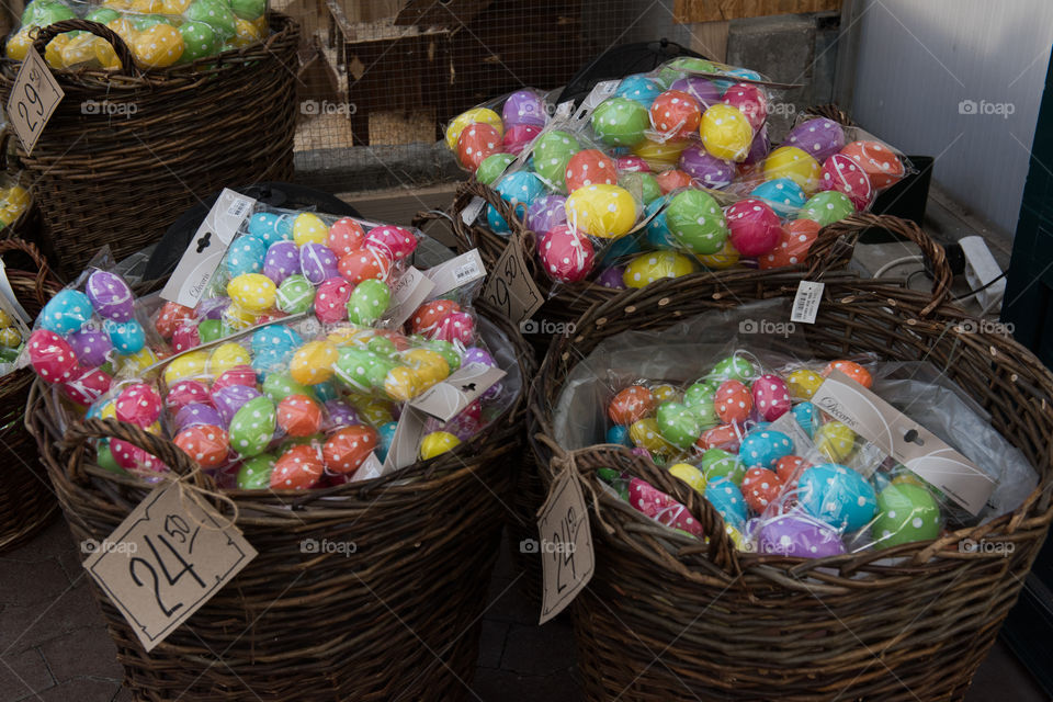 Easter decoration eggs at local store.