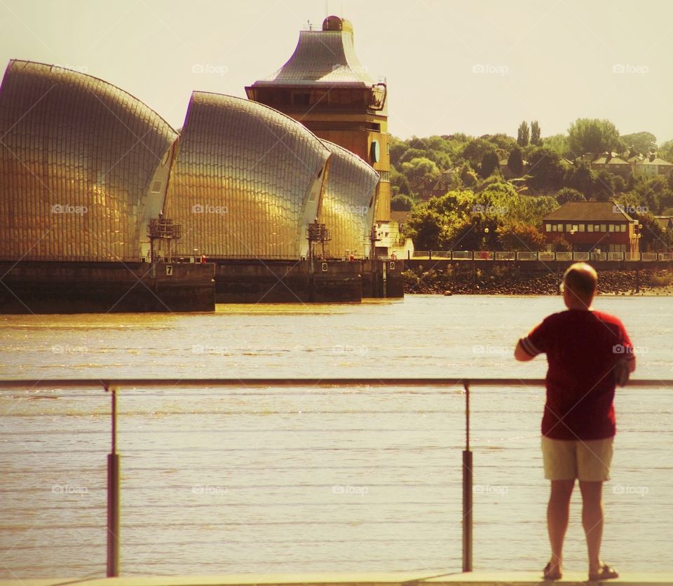 London. Thames barrier