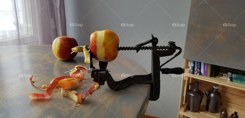 Old apple peeler