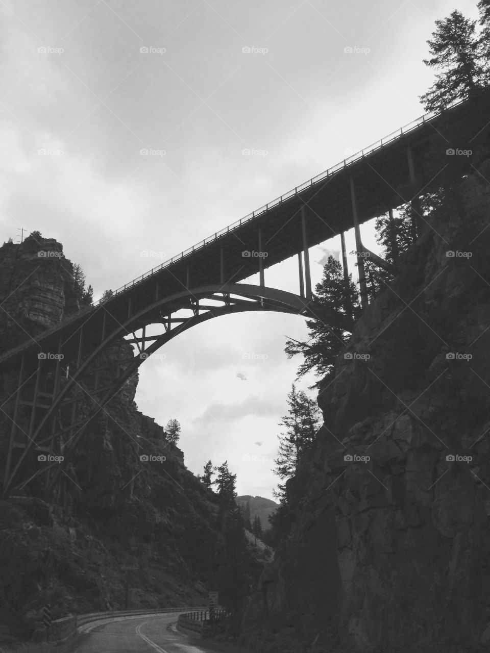 Mountain bridge. Bridge