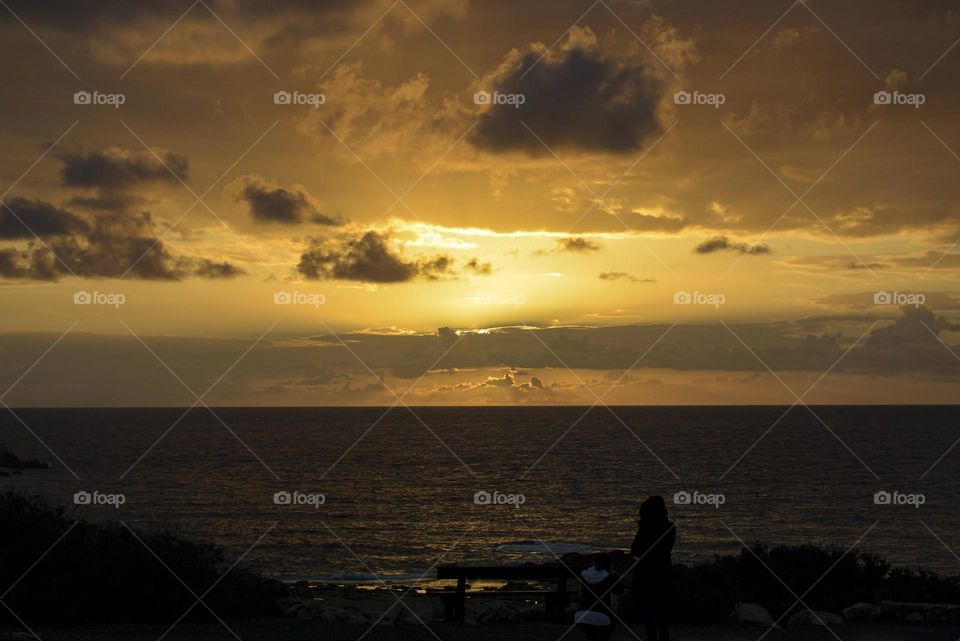 sunset on the beach