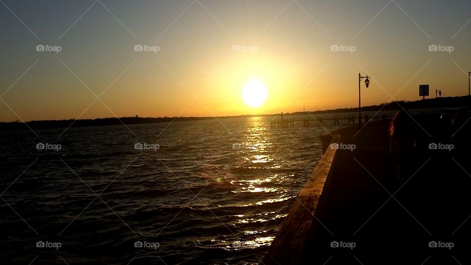 Barnegat Bay Sunset. Photo taken on the Barnegat Bay.