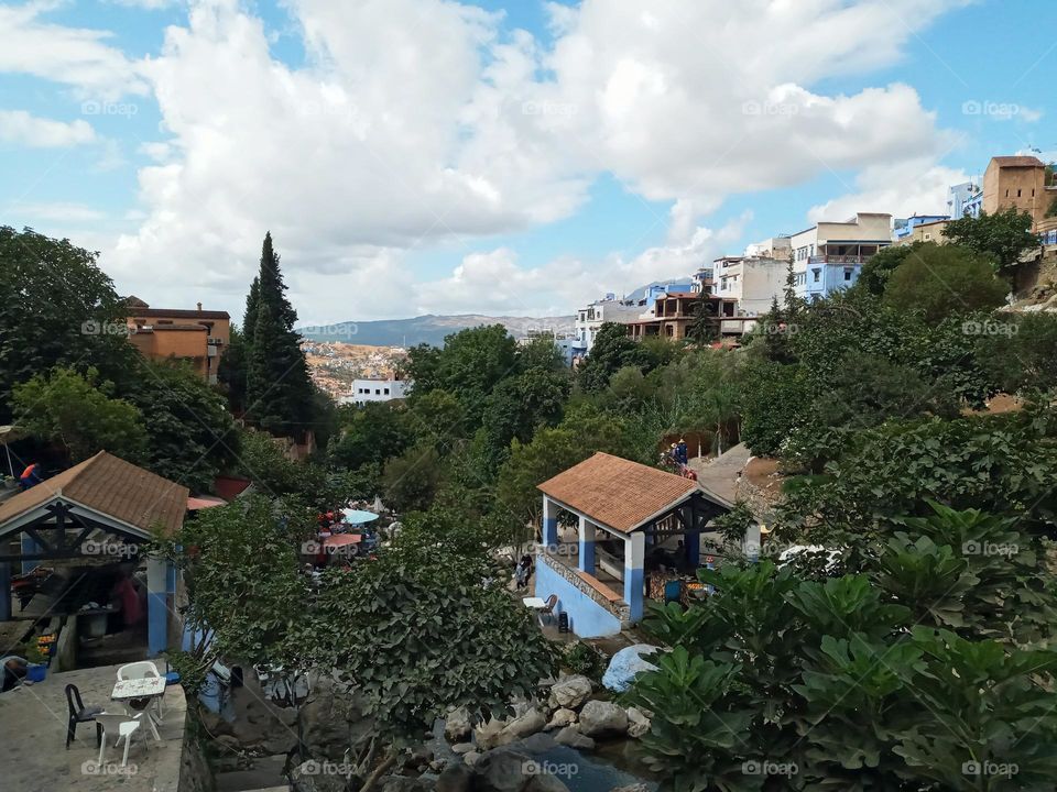 Portrait of chefchaouen city in morocco