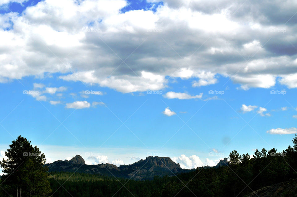 Black hills clouds and sky