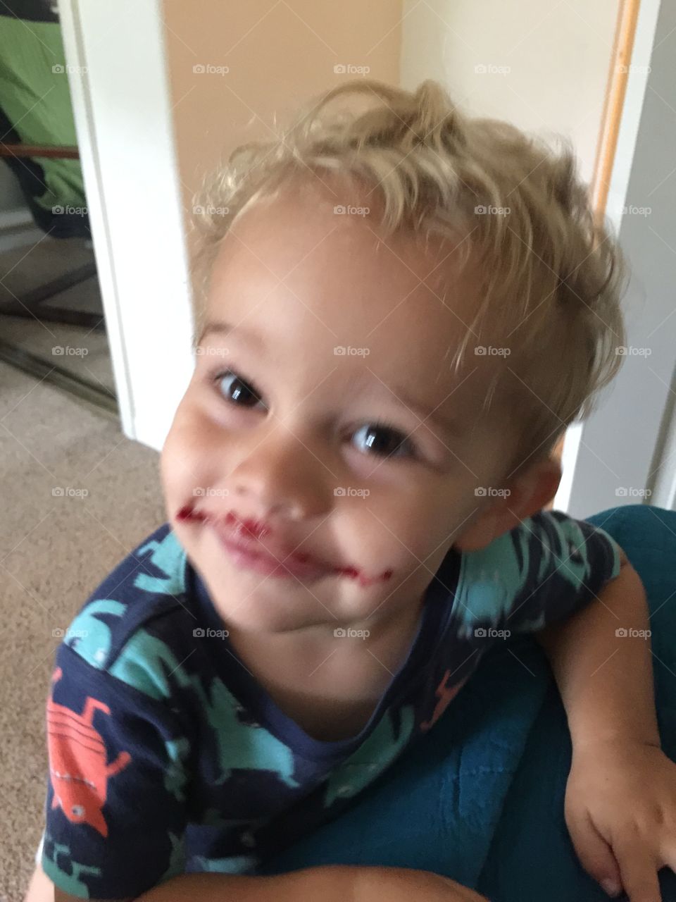 Raspberry jam mustache 