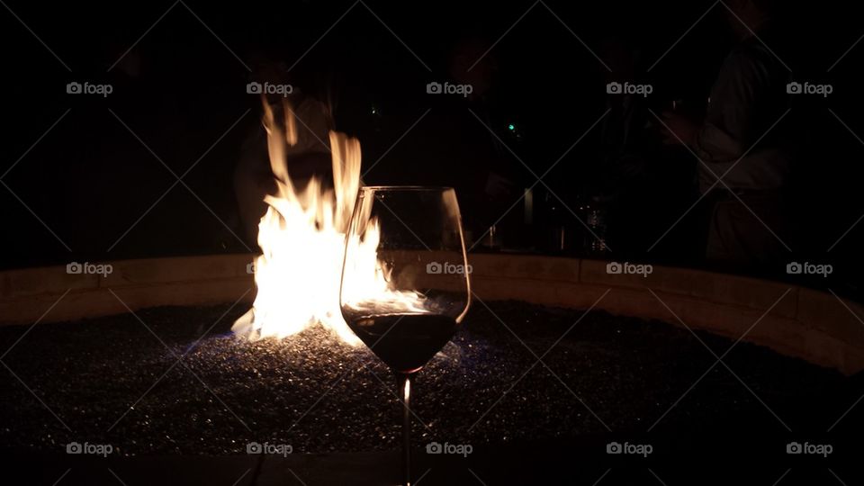 wine by the fire