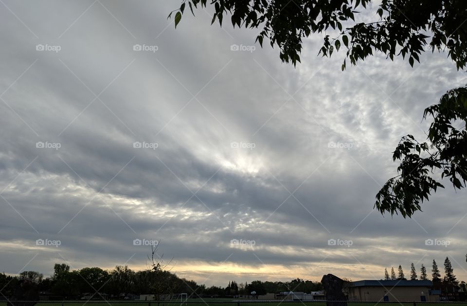 Sure set through the clouds