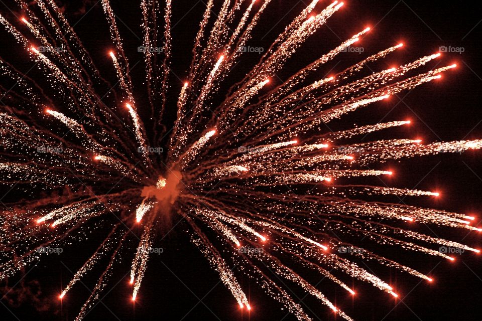 Low angle view of firework display