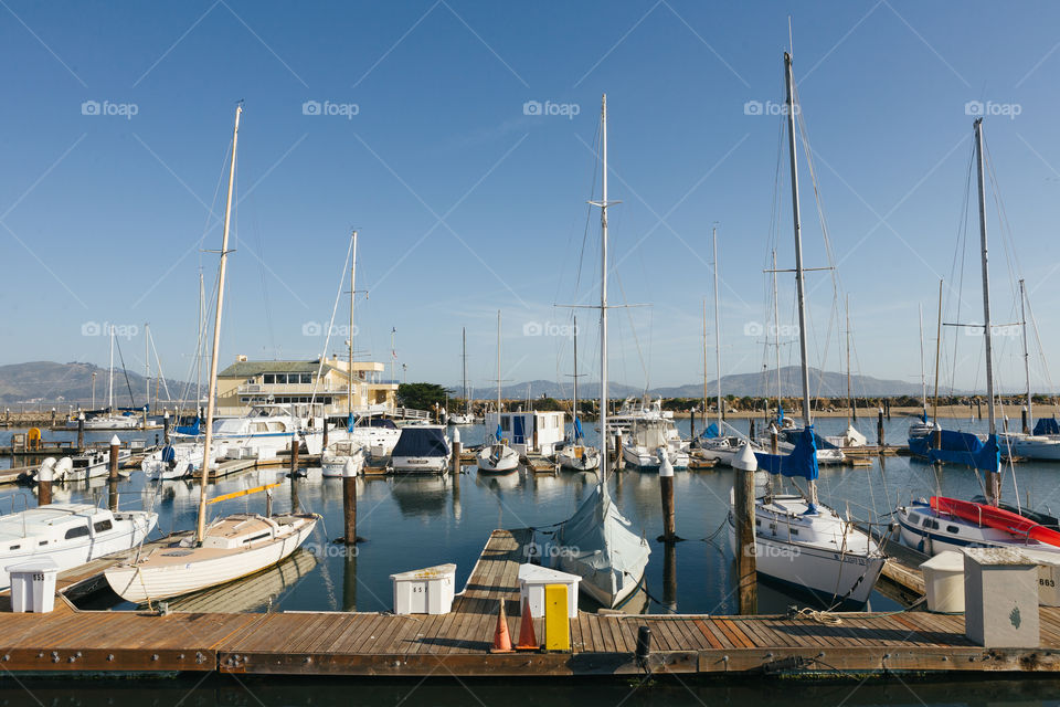 Sailboat marina