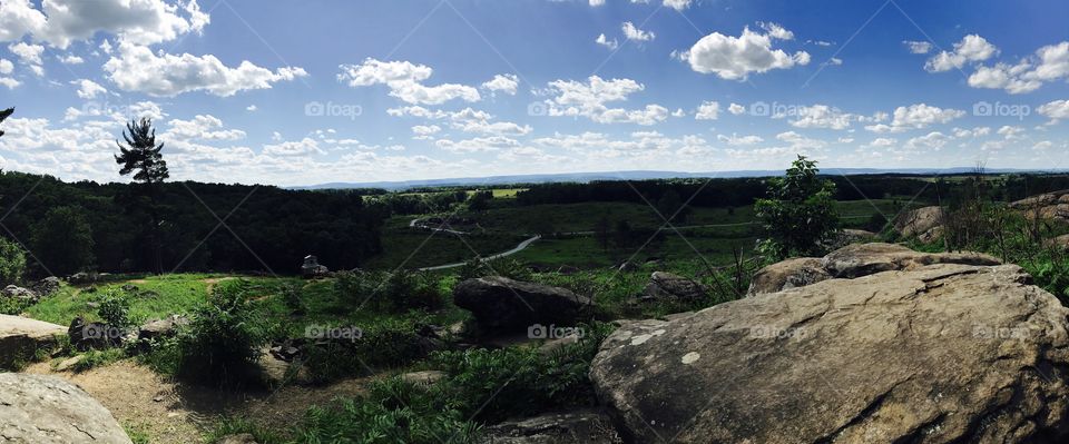 View of the Gettysburg Battlefields