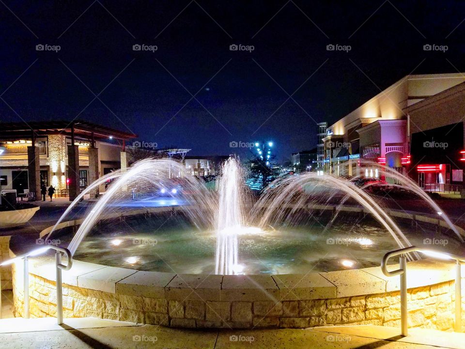 Fountain in front of Fairview, Texas Townhall