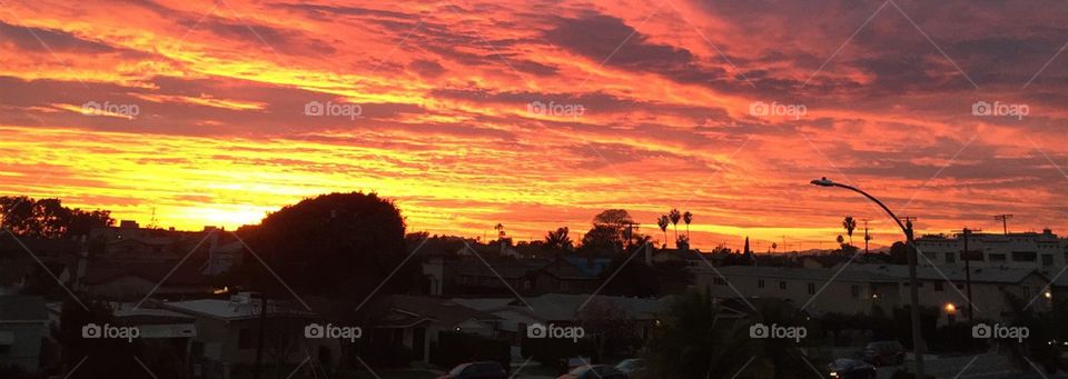 Dramatic sky during sunset