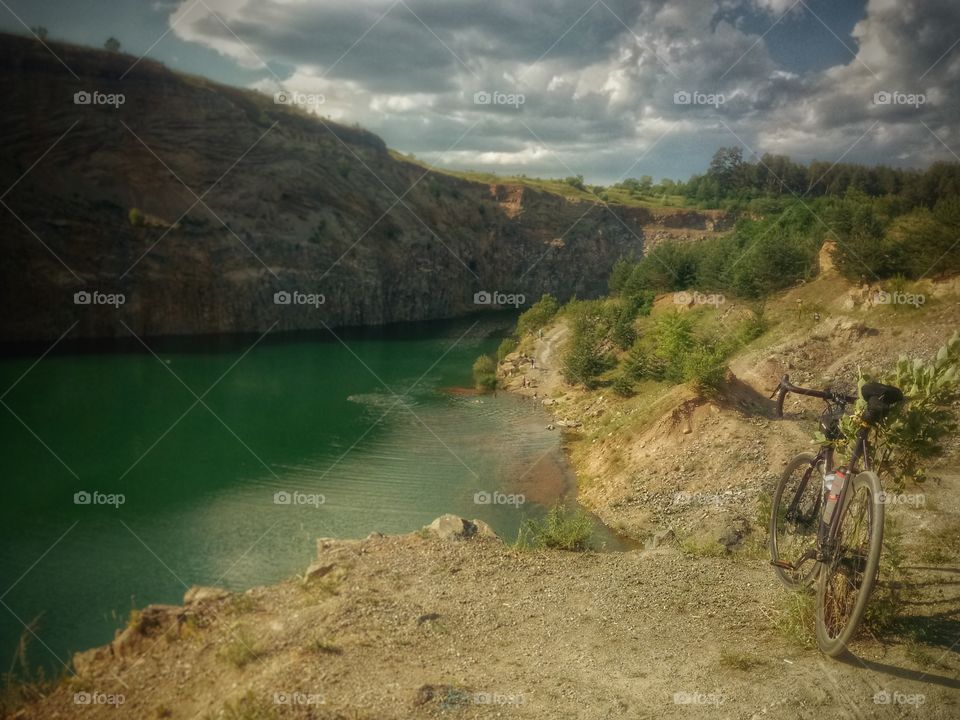 Racos, Romania Adventure biking in beautiful Transilvanian scenery, by the lake