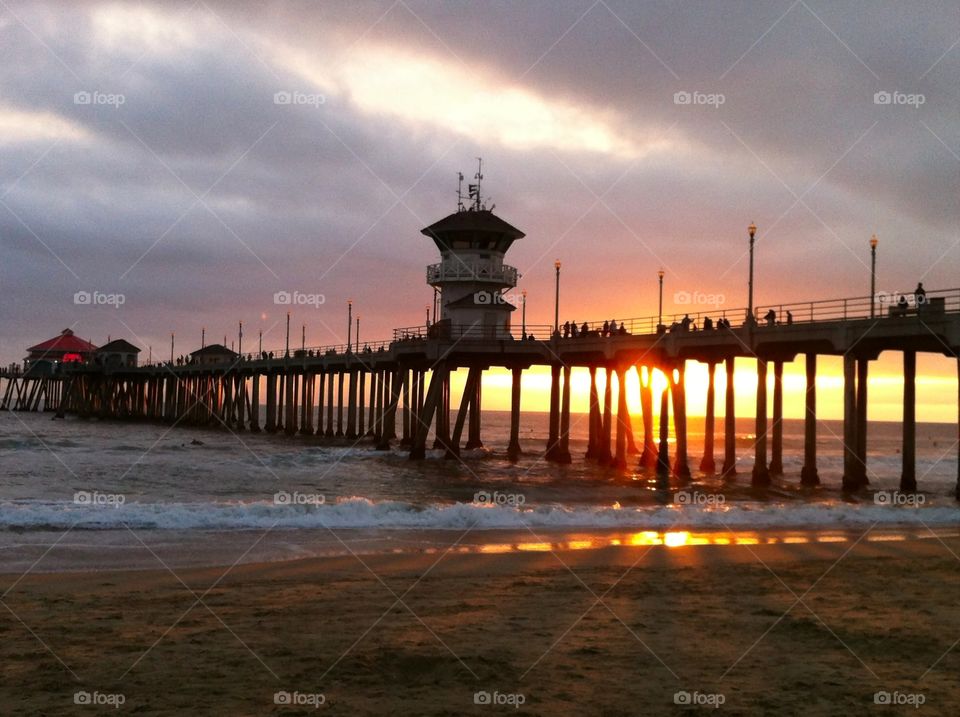 Sunset on Huntington Beach Pier