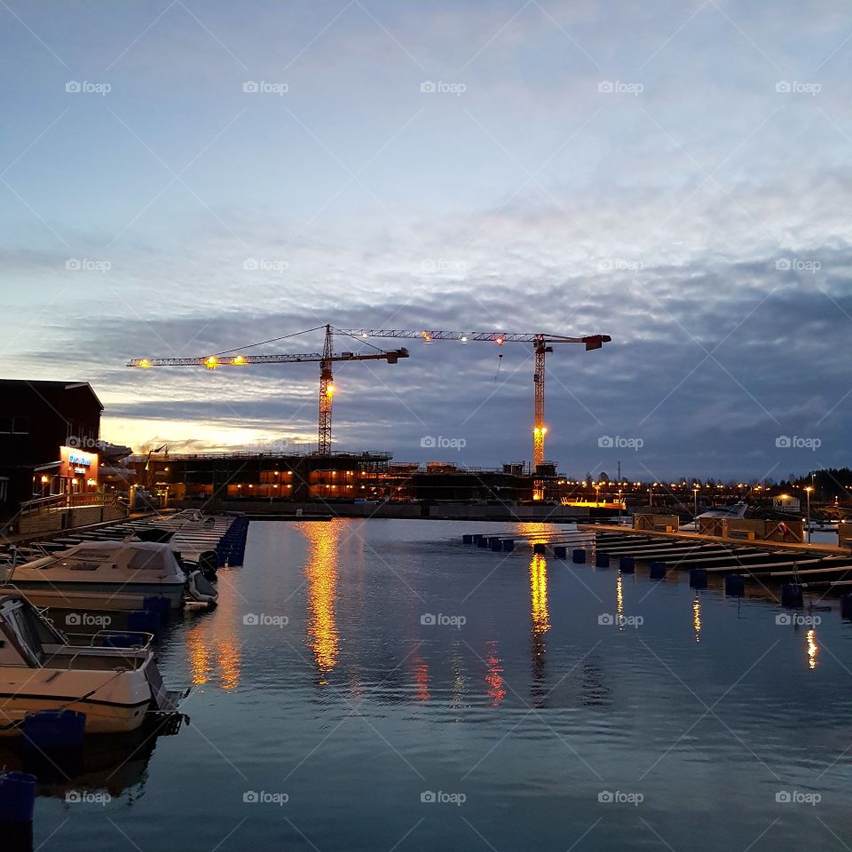 crane in the harbour
