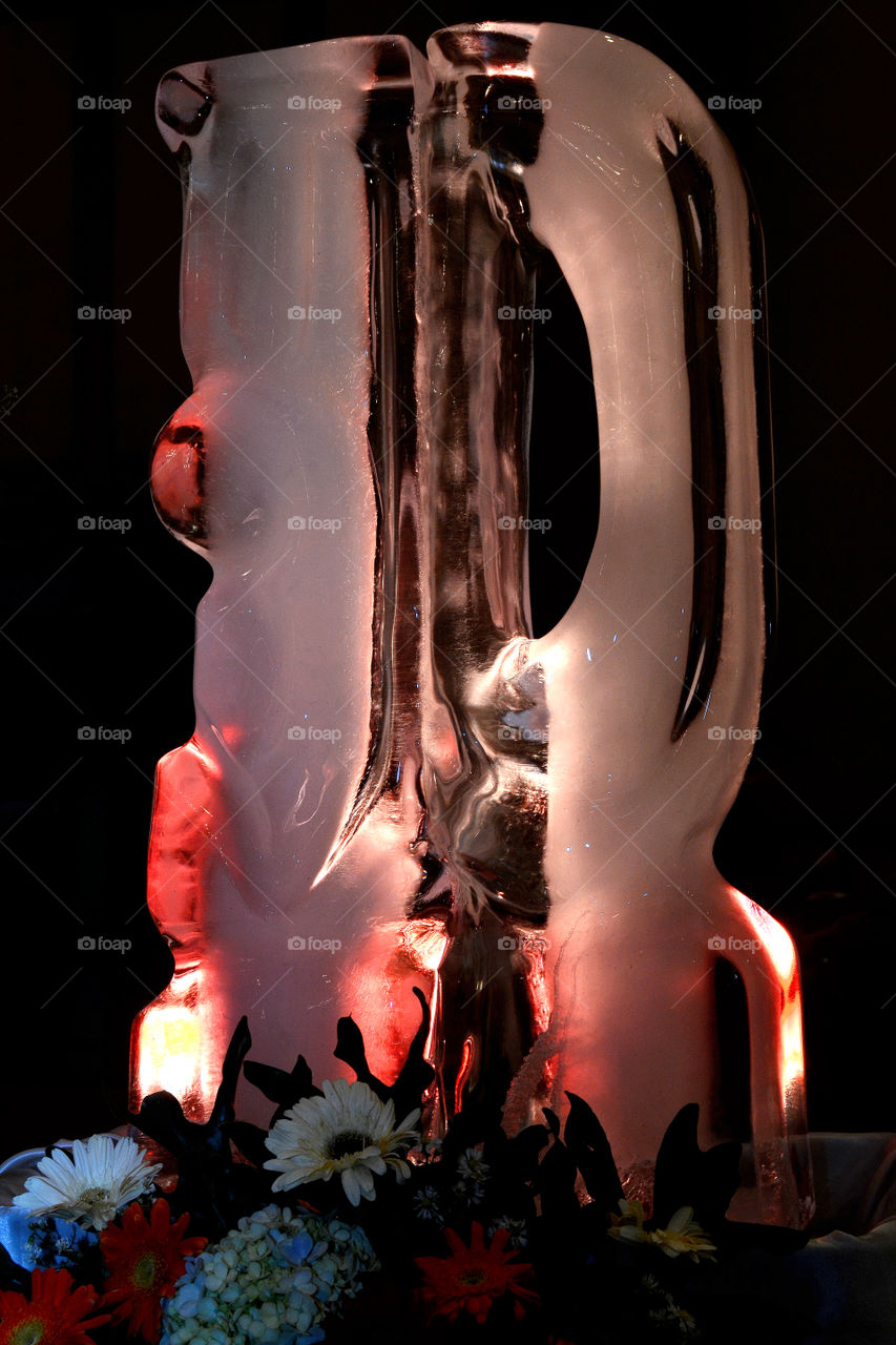 Ice block decoration, in a wedding