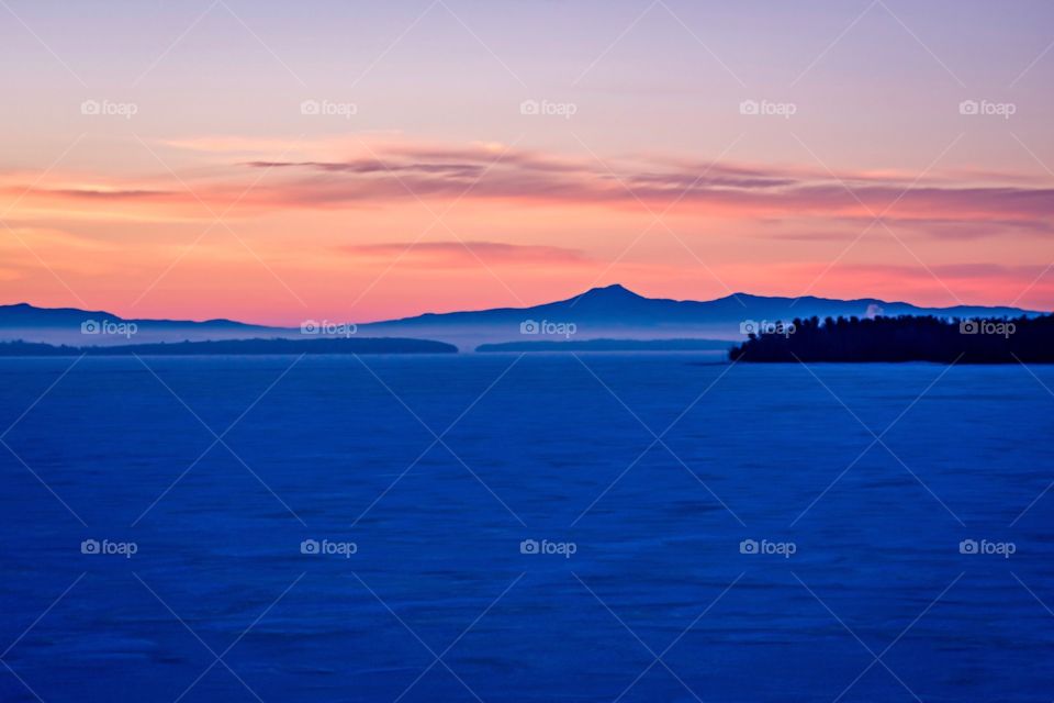 The hump. camel's hump, VT FROM NY side of lake Champlain 