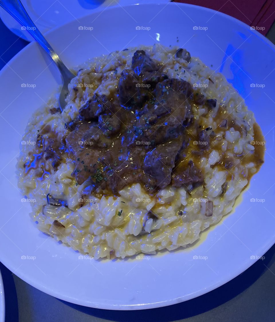 Beef cheeks risotto