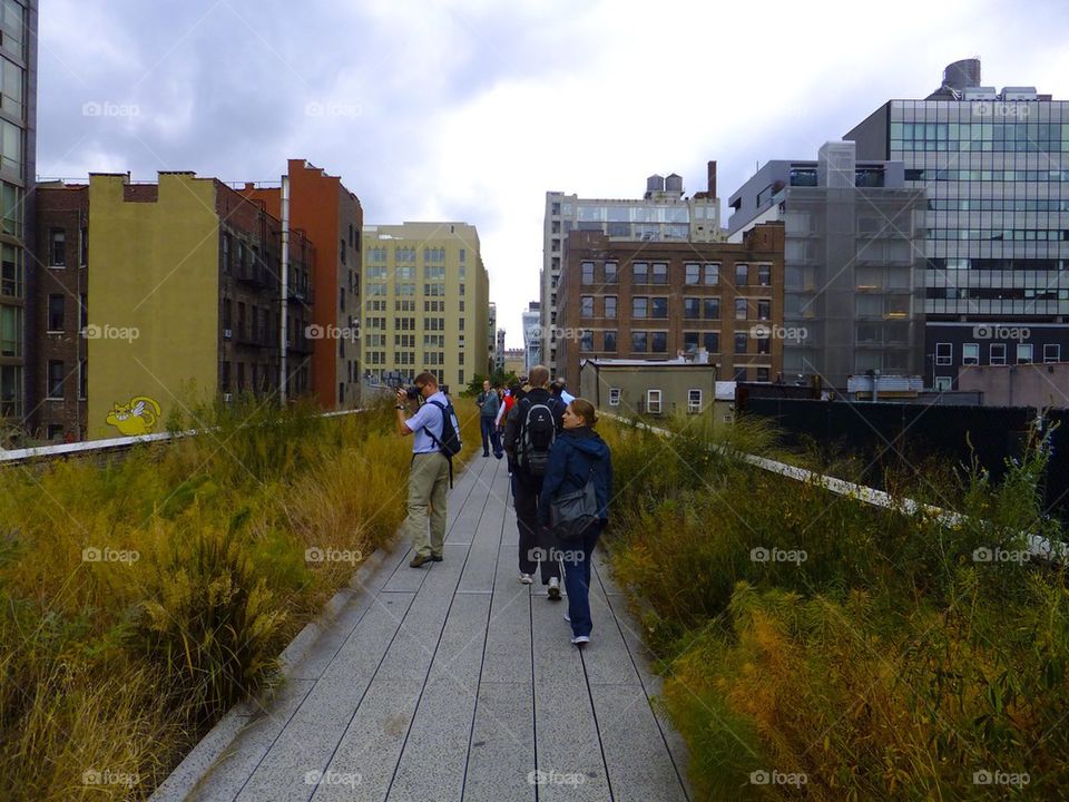 NEW YORK CITY HIGH LINE PARK CHELSEA DISTRICT