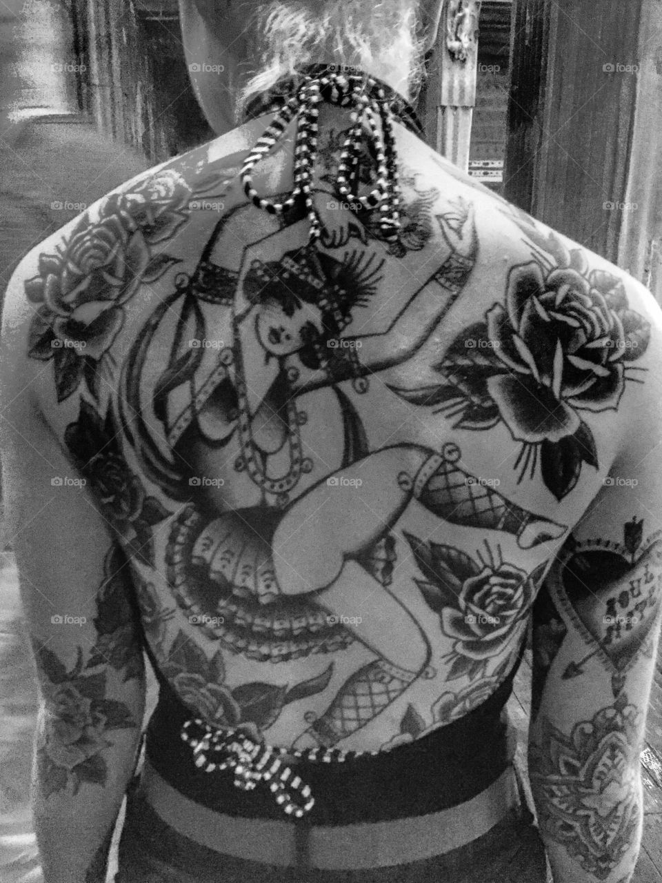 Tattoo on a girl's back