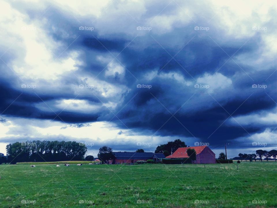 Storm over the farm