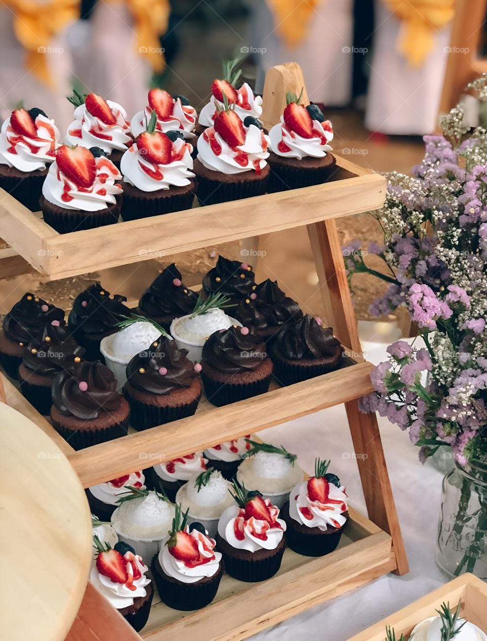 A variety of cupcakes at parties