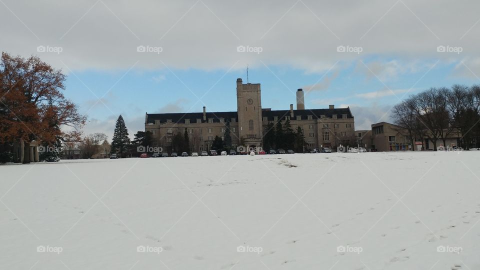 Snow historical building