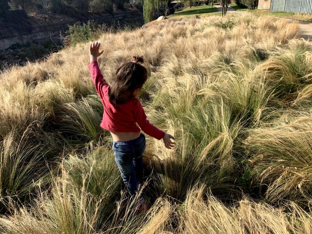 happy girl in autumn
