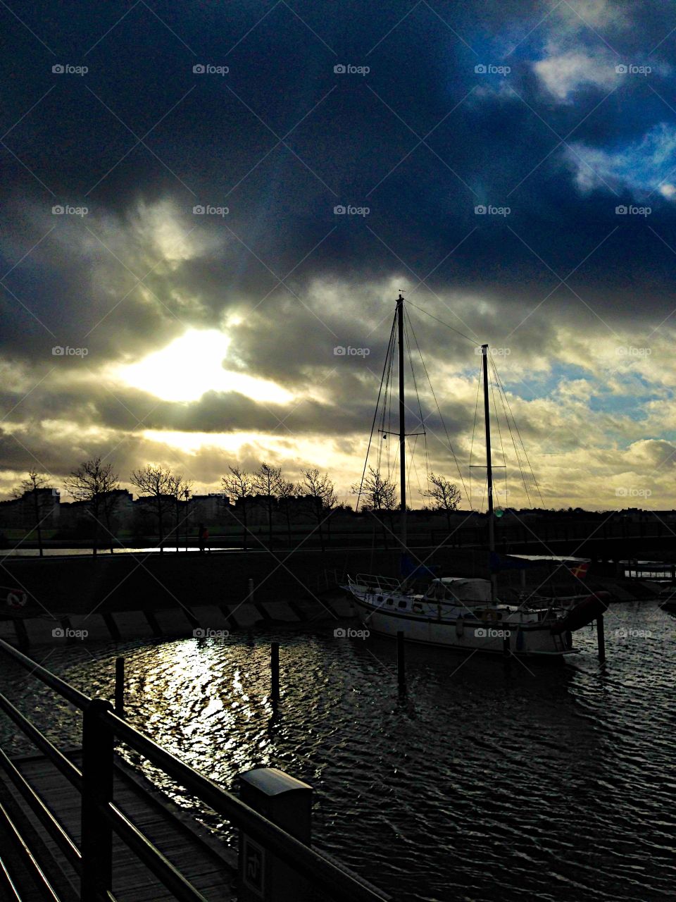 Boat at the wharf in the evening! 