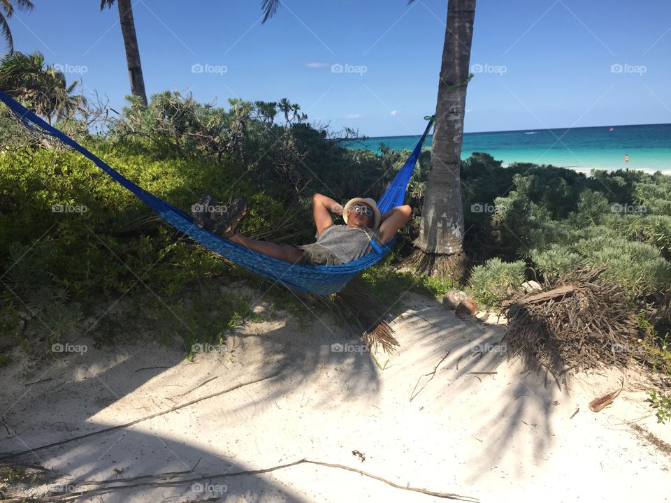chilling out in Tulum Mexico